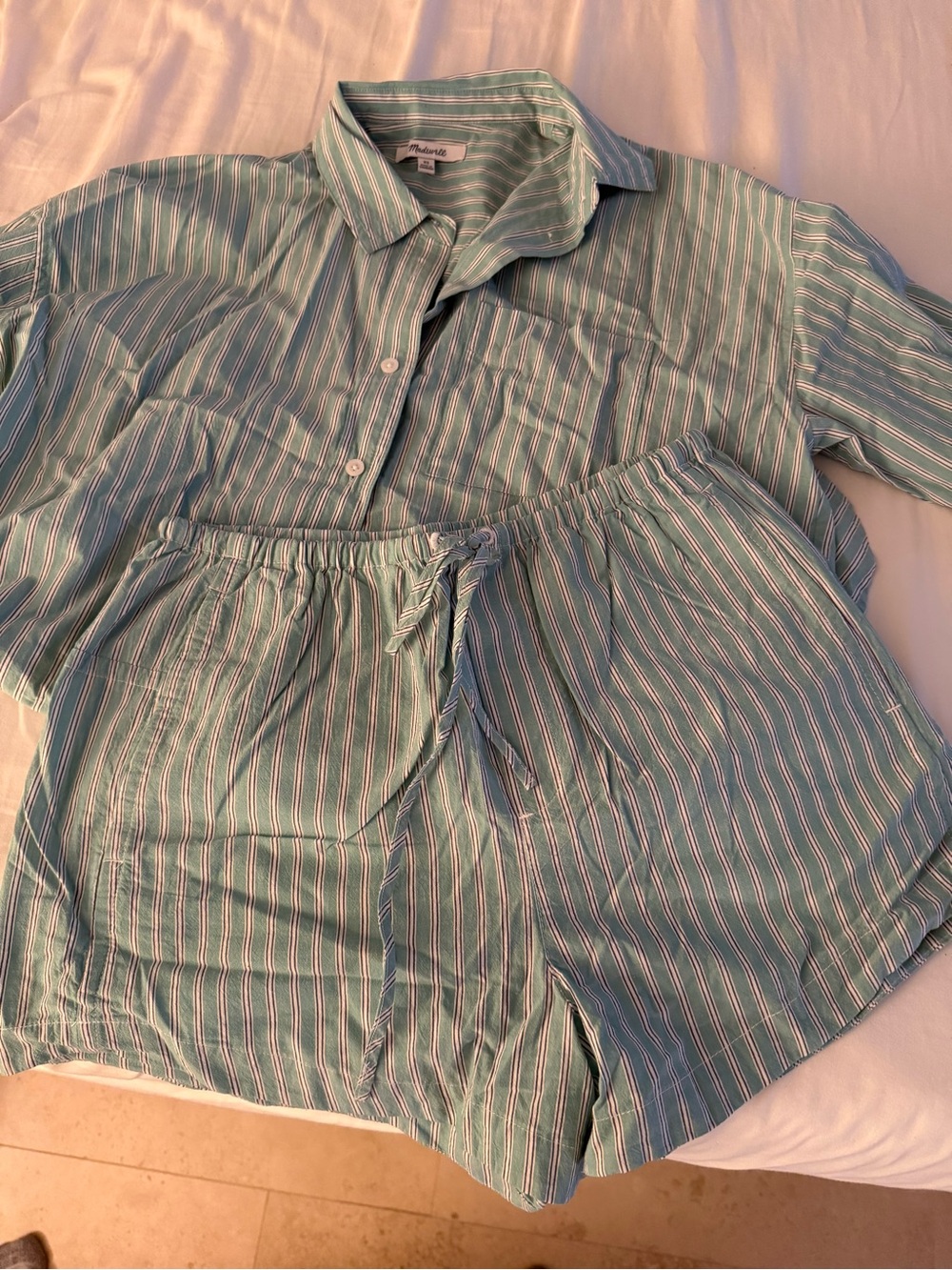 Madewell Striped Short Set